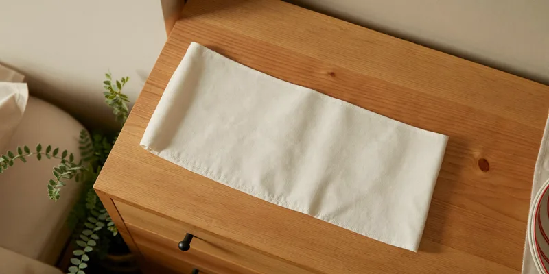 Soft seamless maternity belly band folded on a dresser