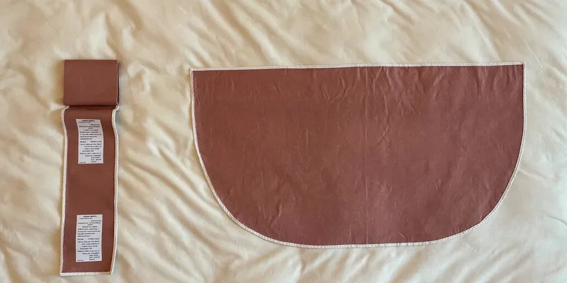 Two fabric bands showing different wearing positions