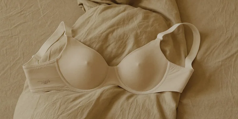 Full coverage nursing bra with wide padded straps