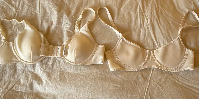 Nursing bra with clip beside an ordinary bra