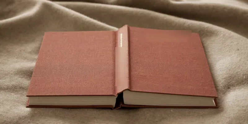 Dusty rose book lying on a soft wool blanket