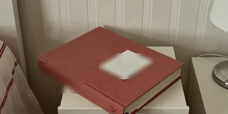 Single terracotta book with ribbon bookmark
